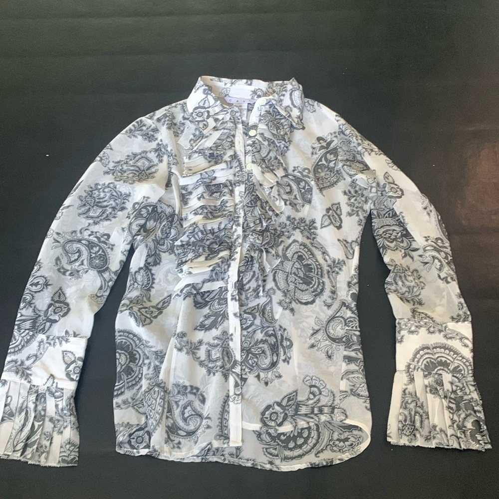 Fitted sheer button down